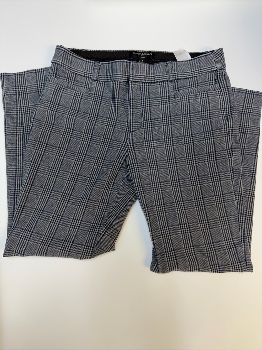 Banana Republic Gray Plaid slogan Dress Pants